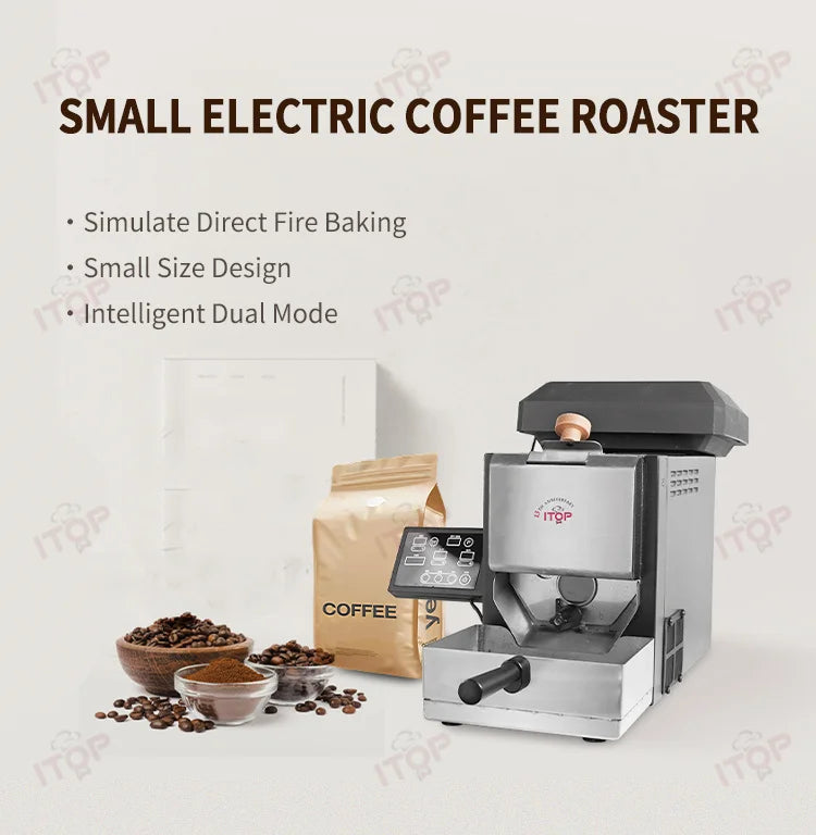 ITOP Coffee Roaster 200g Roasting Capacity for Household Patented Drum Structure and nnovative Agitator Design CBR-3