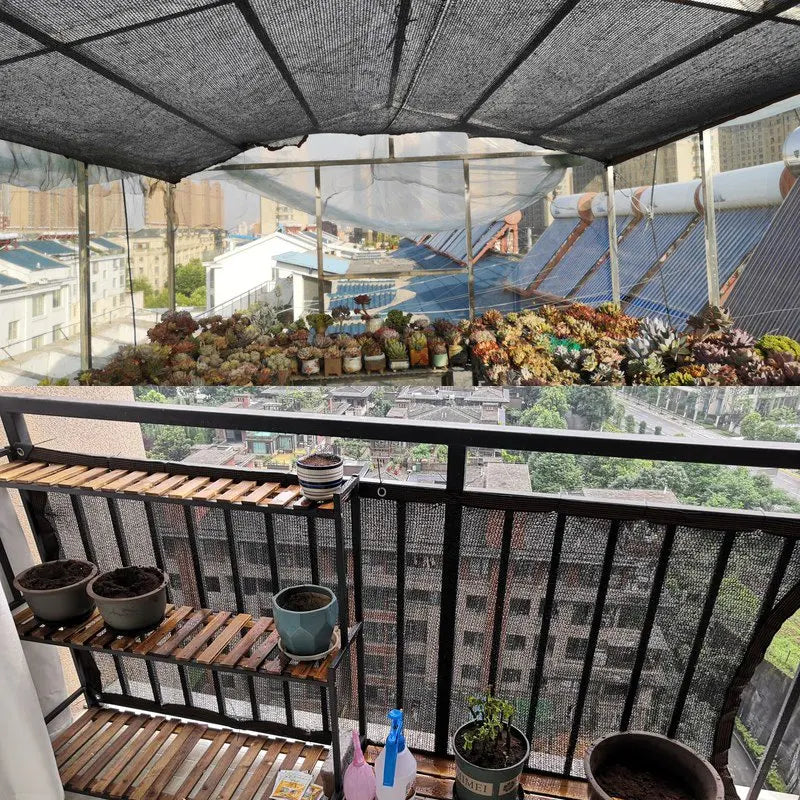 6X6m Black Shade Cloth with Grommets Sunblock Mesh Cover Anti-UV Garden Balcony Plant Sunshade Net Outdoor Greenhouse﻿﻿﻿﻿﻿﻿﻿﻿﻿﻿