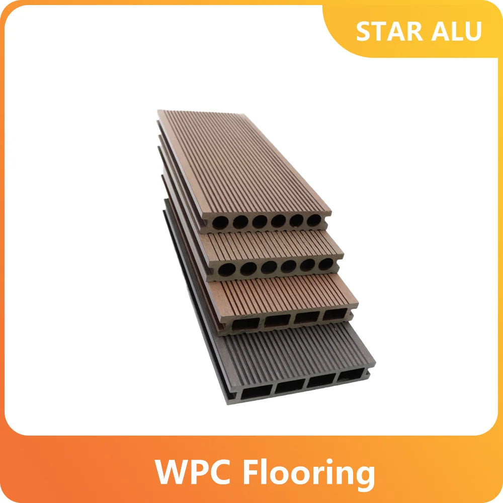 Resort-Style WPC Composite Wood Decking – Slip-Resistant Durable and stylish decking solution for outdoor spaces, combining wood aesthetics with the low-maintenance benefits of composite materials.