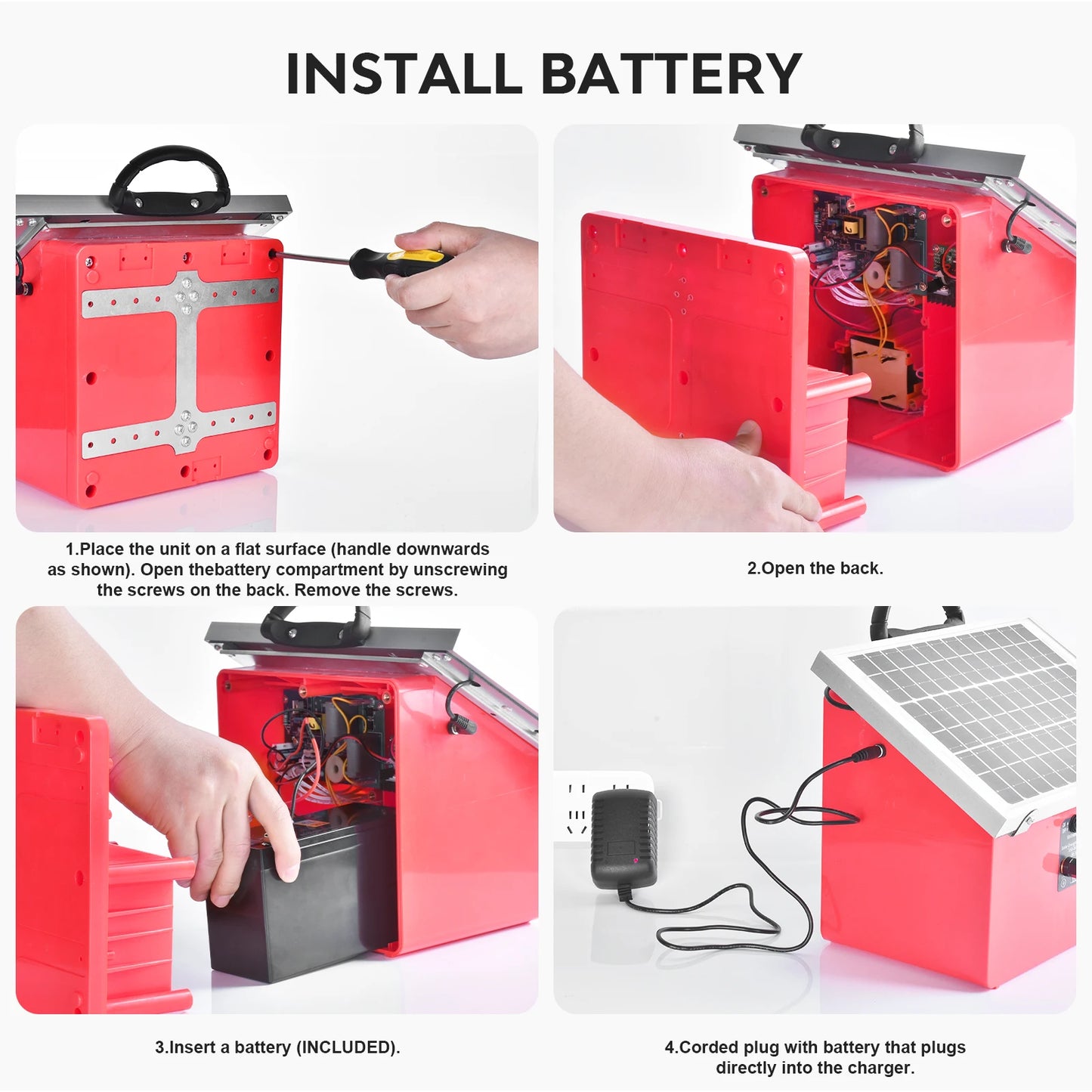 32KM Solar  Electric Fence 9.5KV Electric Shepherd with Battery Controller for Horses 0.5J for Breeding Shephed for Farm Grazing