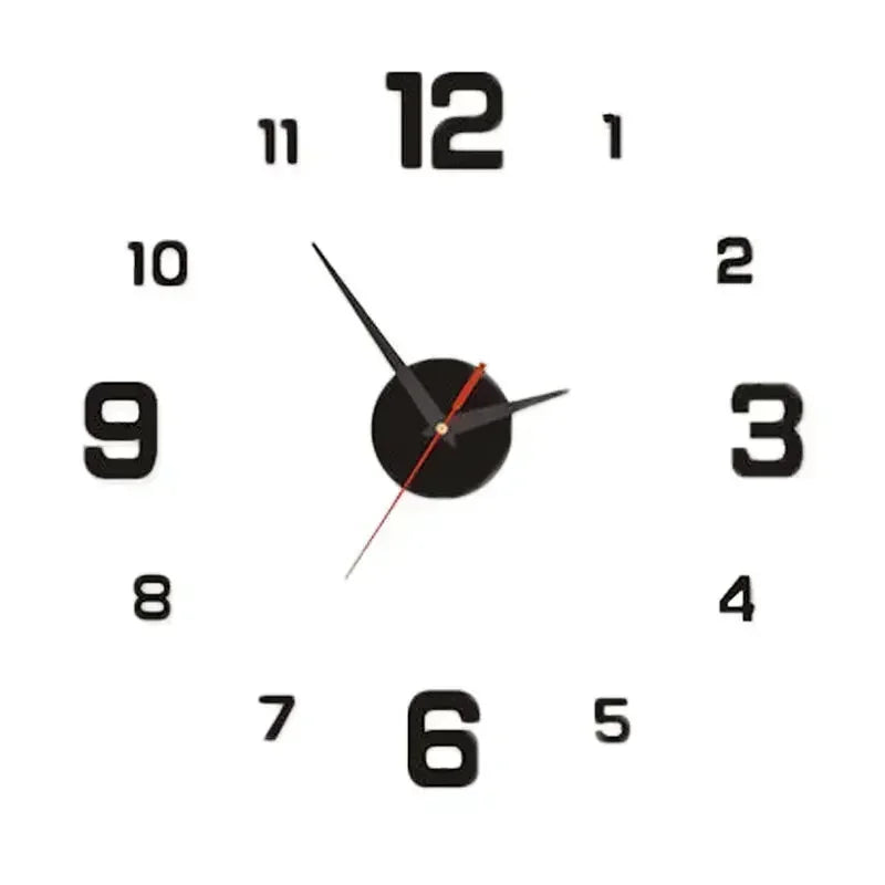 3D Luminous Wall Clock Frameless Acrylic DIY Digital Clock Wall Stickers Mute Clock for Office Living Room Bedroom Wall Decor