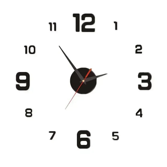 3D Luminous Wall Clock Frameless Acrylic DIY Digital Clock Wall Stickers Mute Clock for Office Living Room Bedroom Wall Decor