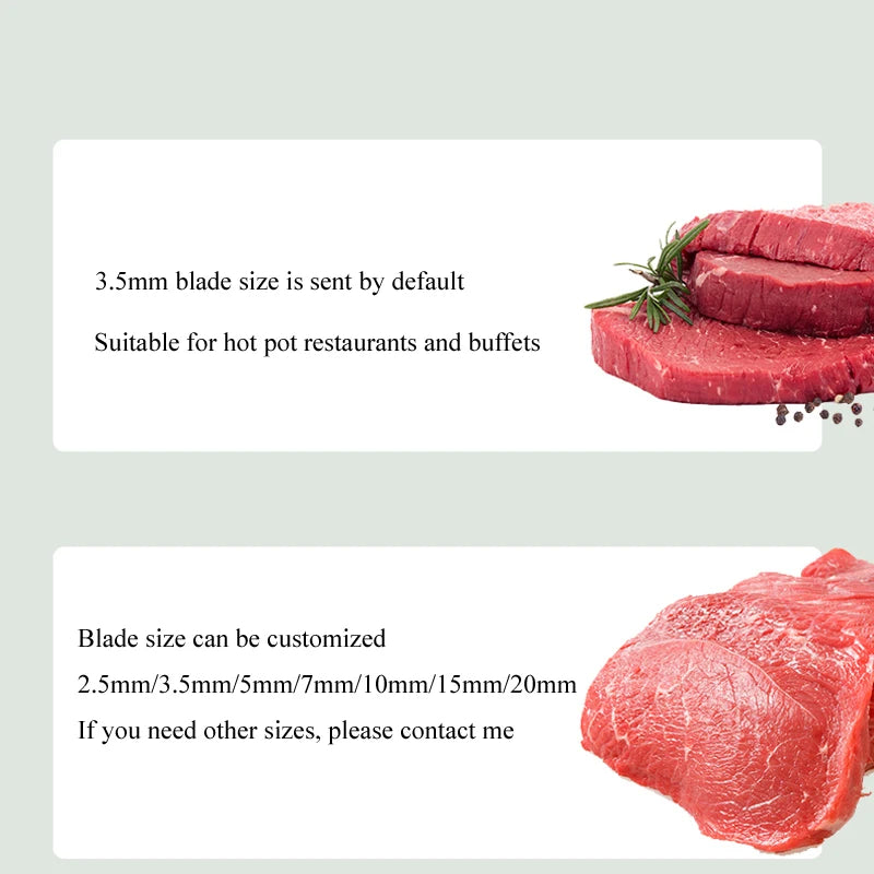 Meat Slicer Commercial Stainless Steel Meat Slicing Machine Meat Shredded Diced Machine 110V 220V
