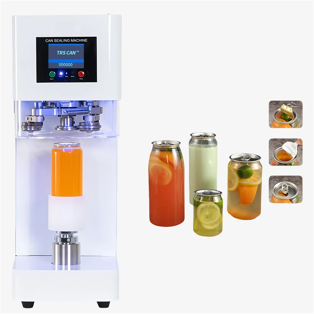 Commercial Can Sealing Machine 330/500/650ml Can Sealer 55mm Caliber Milk Tea Beverage Bottle PET Aluminum Bottle