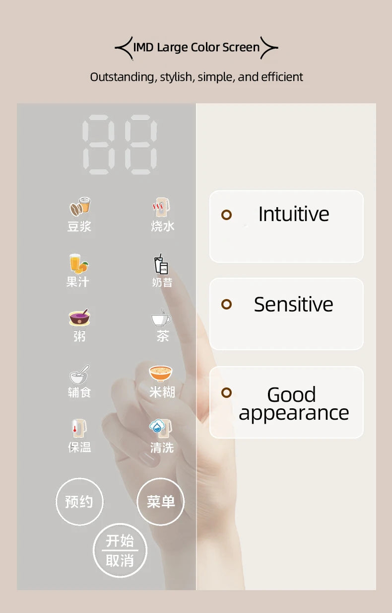 Automatic Soy Milk Machine Electric Juicer Blender Multifunctional Wall Breaking Machine Soybean Milk Maker Breakfast Machine