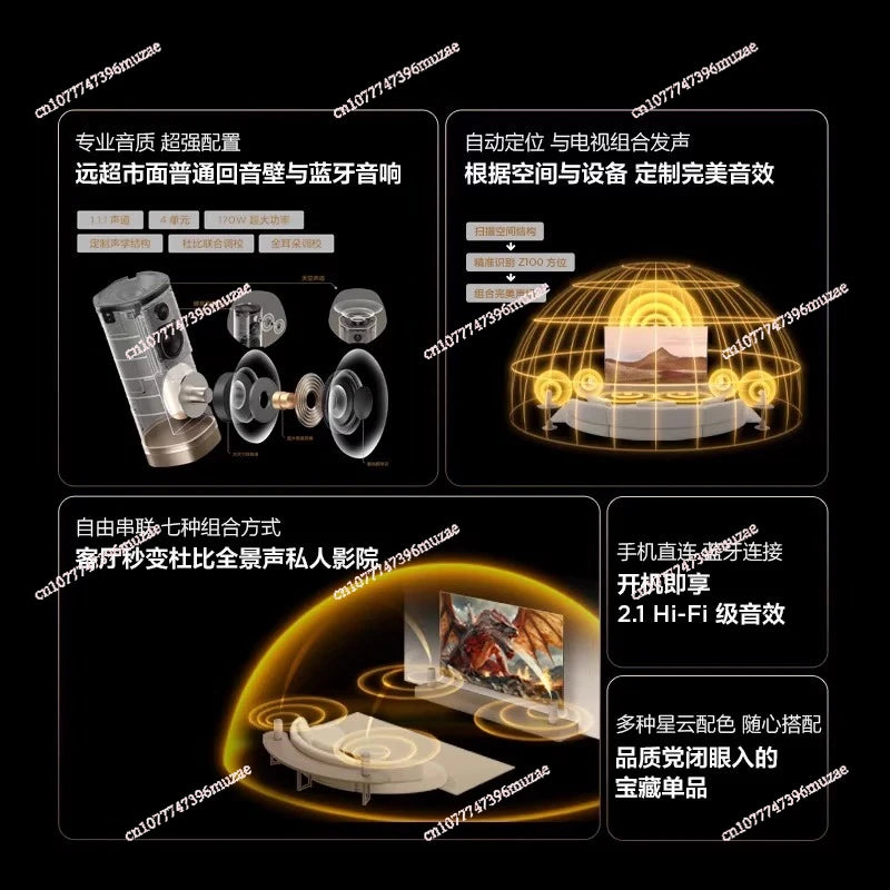 Wireless speaker 130W super strong subwoofer TV ensemble sound free combination Bluetooth