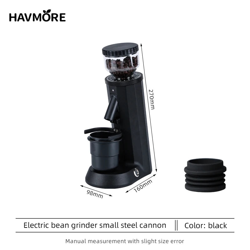 Portable Electric Stainless Steel 48mm Conical Burrs Adjustment Design Electric Coffee Grinder