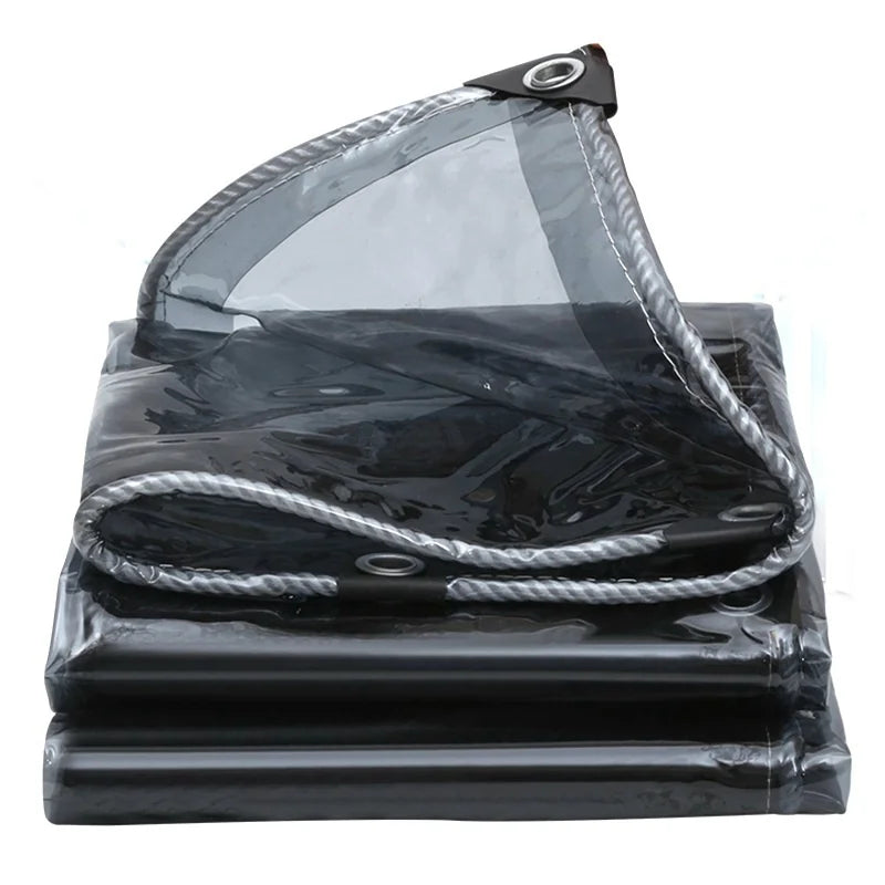 0.33MM Transparent PE Tarpaulin Garden Plant Shed Keep Warm Grid Rainproof Cloth Balcony Windows Rain Cover Waterproof Awning