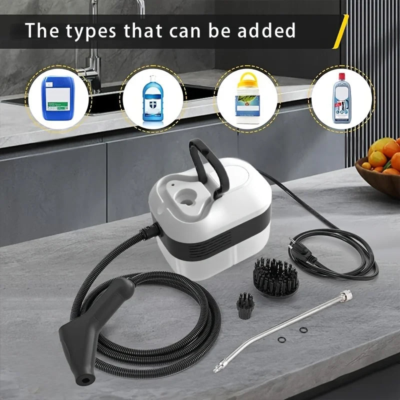 2500W High Pressure Steam Cleaner High Temperature Washing Machine for Home Air Conditioner Kitchen Hood Car Floor Cleaning Use