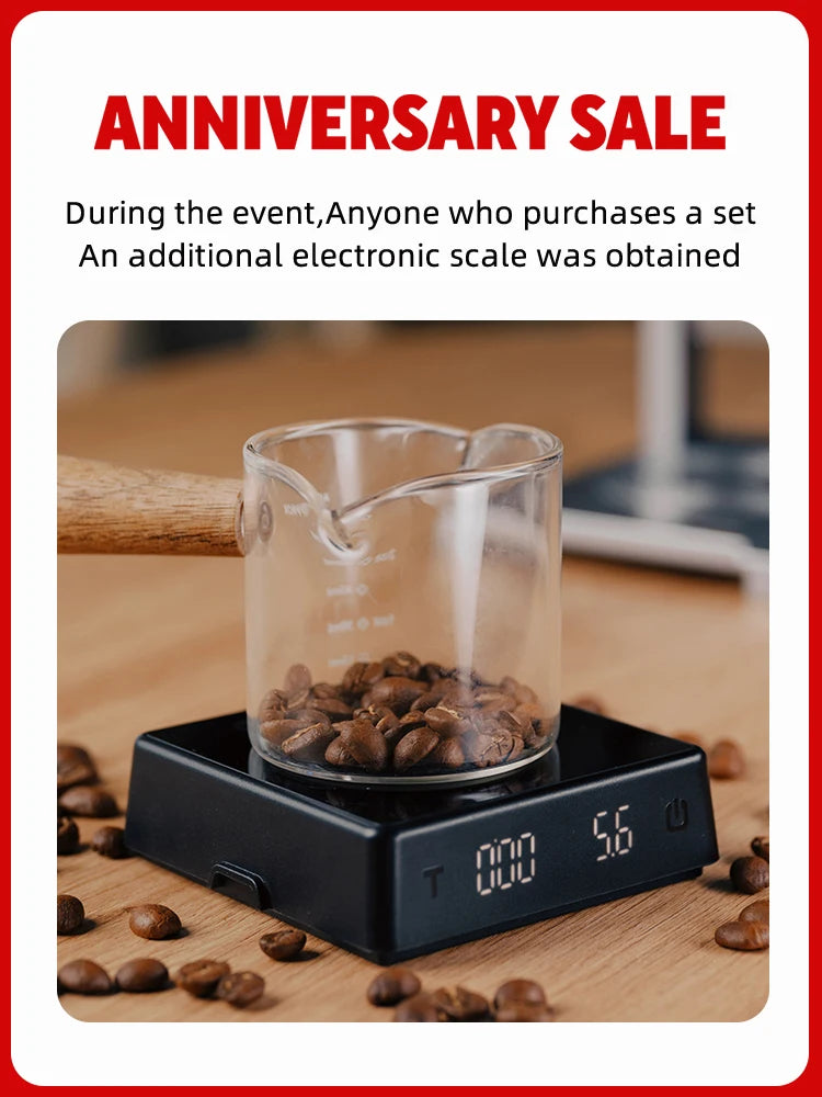 STARSEEKER EDGE Mini Portable Electric Coffee Grinder 38mm Cone Burr Stepless Adjustable Type-C Home Outdoor Travel Suit
