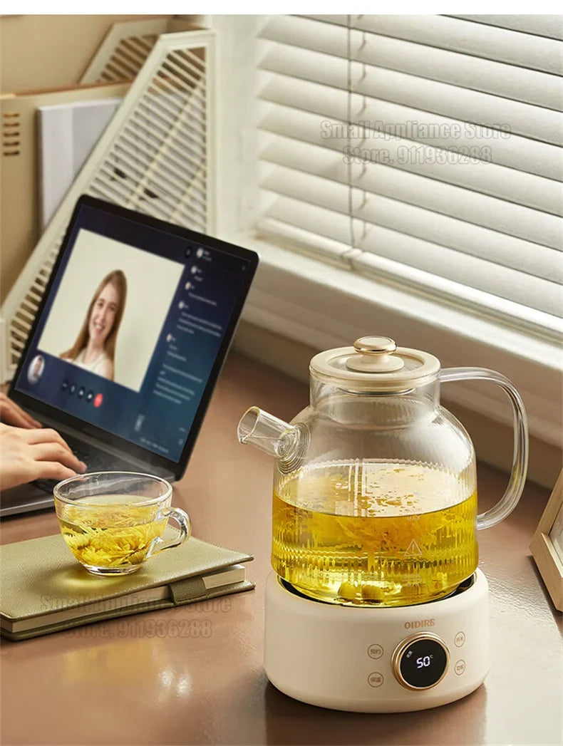 OIDIRE 220v Glass Electric Kettle Health Preserving Pot Tea Maker With Filter Reservation Temperature Adjustable Multi Cooker