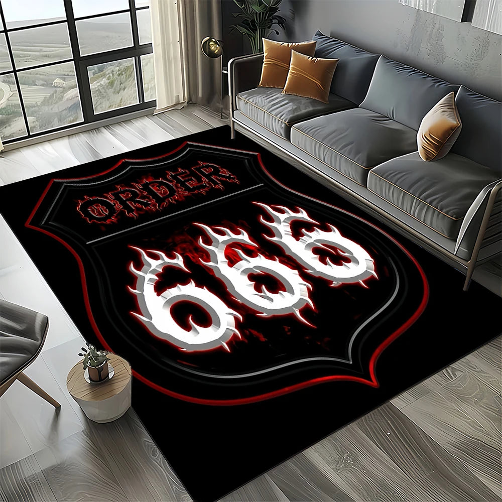 Retro America Historic Route 66,Mother Road,mãe EstradaCarpet Rug for Living Room Bedroom Home Sofa,Area Rug Non-slip Floor Mat
