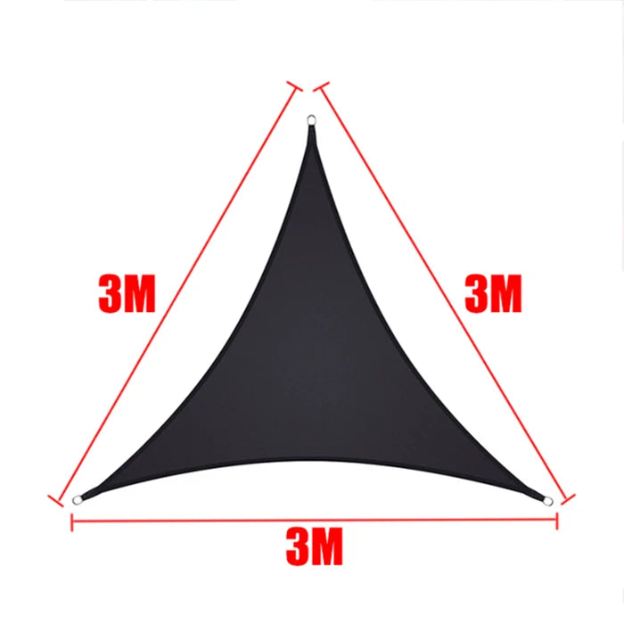 Black All size Waterproof Sun Shade Sail Square Rectangle Garden Terrace Canopy Pool Shade Triangle Camp Hiking Yard Awning