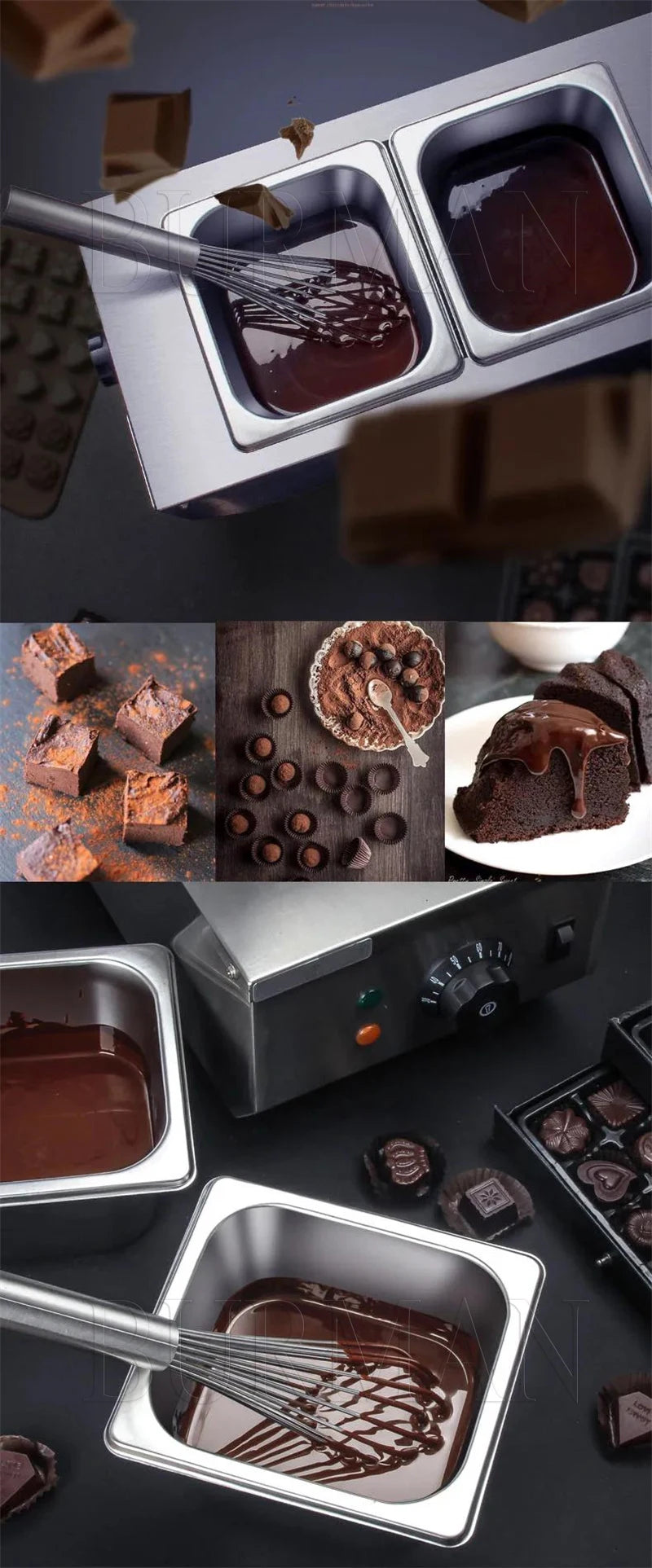 Electric Chocolate Melting Machine Furnace Tempering Machine Heating Stove 110V 220V