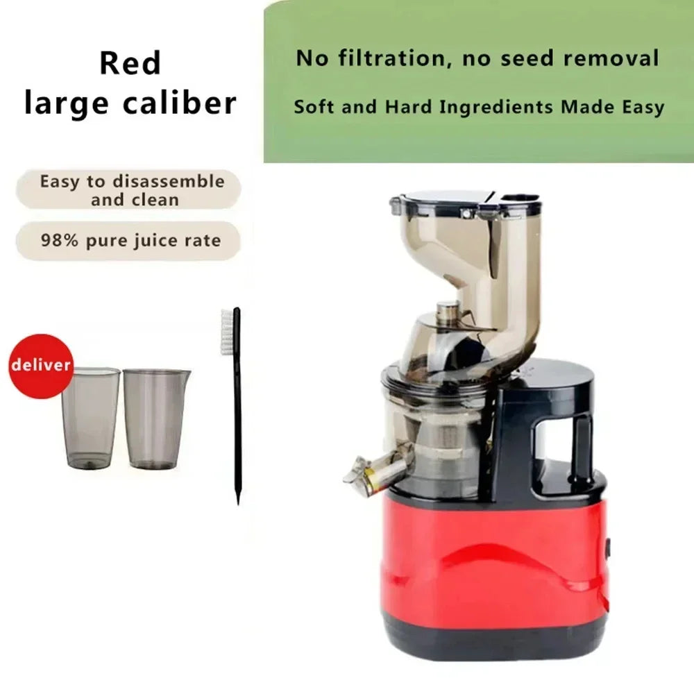 New Juicer Machines 7 inch Slow Cold Press Juicer Tool with Large Feed Chute Cold Press Juicers for Vegetables and Fruits