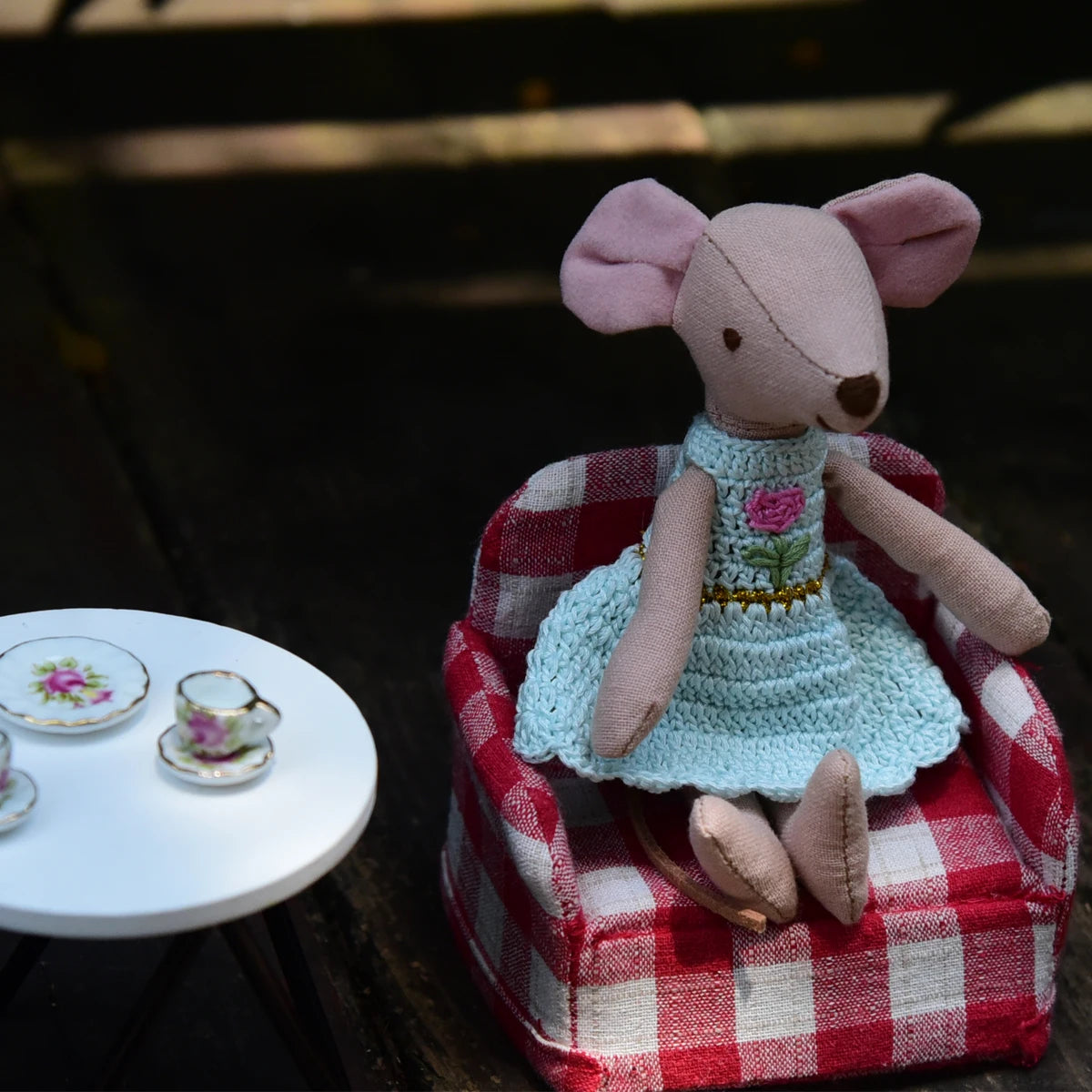 1：12Miniature Simulation Furniture Fabric Foldable  Sofa for minihouse
