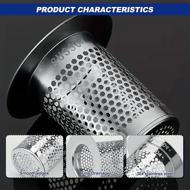 1pc Drain Filter , Bathroom Sink & Shower Drain Catcher, Suitable for Kitchen and Bathroom Drain Protection