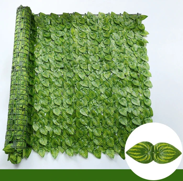 Artificial Leaf Privacy Fence Screen  Fake Hedge Panels Balcony Screen Ivy Leaves Fence Screen for Wall Garden Patio Decor