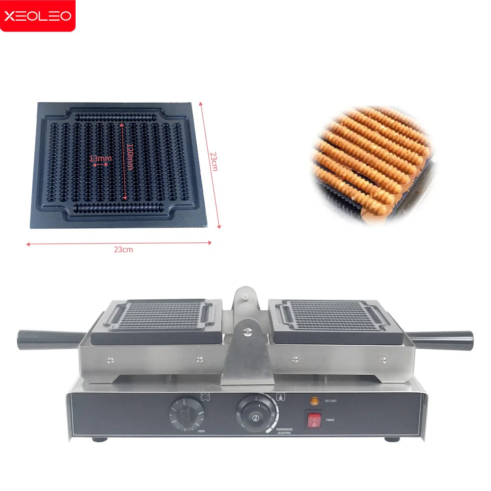 XEOLEO Electric Waffle Maker 1600W Threaded Shape Waffle Maker Machine French Fries Waffle Stick Machine Waffle Iron