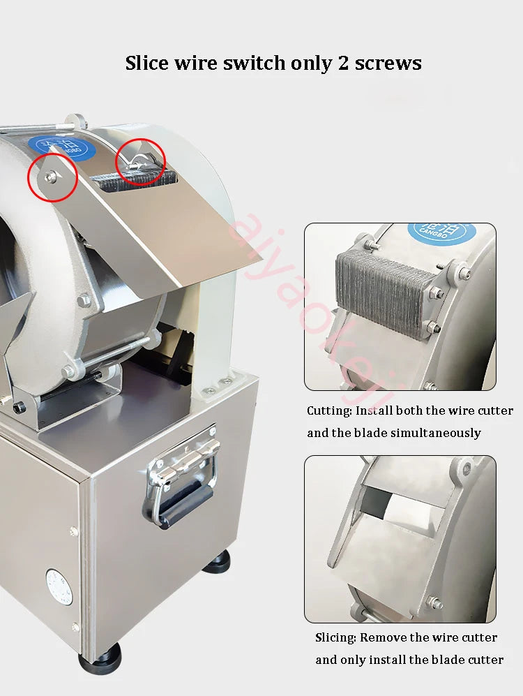 Multifunctional Vegetable Cutting Machine Commercial Potato Cucumber Carrot Slicer Electric Potato Shredder
