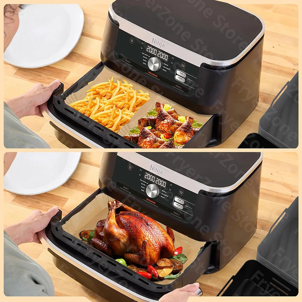 10.4L and 5.2L Air Fryer Disposable Paper Liners For Ninja AF500EU Baking Paper for Ninja Foodi Flex Air Fryer Airfryer Tools