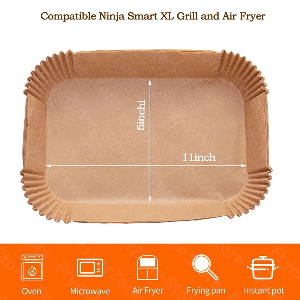 Parchment Paper Liner for Ninja Foodi XL Smart FG551 6-in-1 Indoor Grill Accessories Air Fryer Liner Reusable Heat Resistant Mat