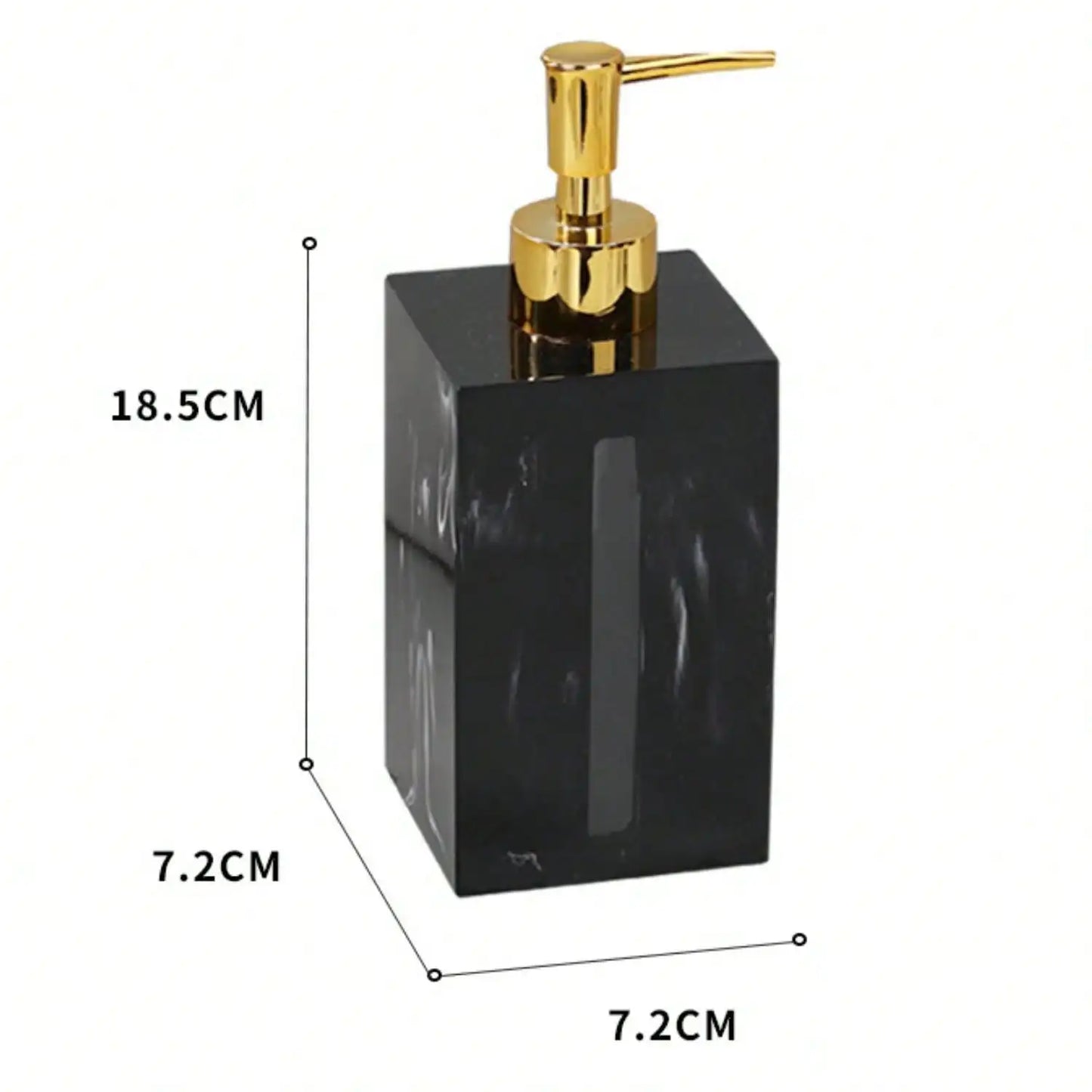 Large Capacity 500ml Refillable Resin Soap Dispenser With Gold Pump For Hotel Guest House Kitchen Bathroom Home Decor Accessorie