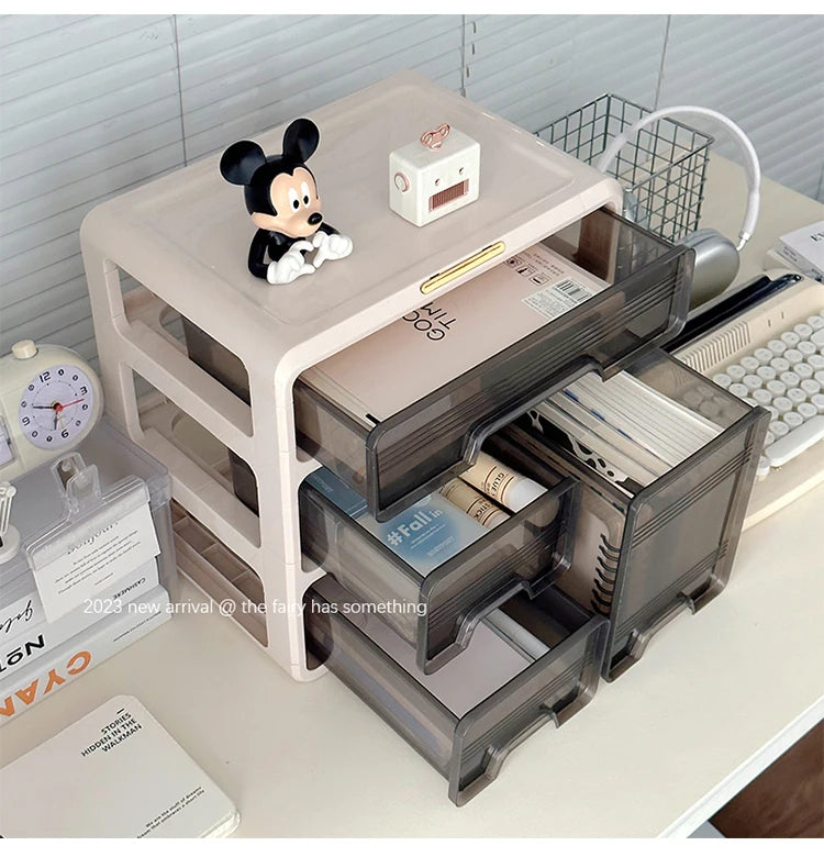 Desktop Organizer Box Der Sle Office Desk Cosmetic Storage Ra Home Dormi Study Table Arrangement Container