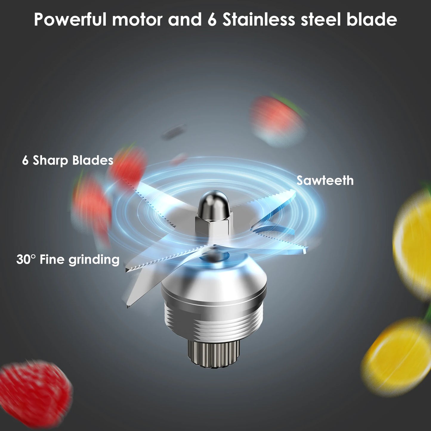 Biolomix BPA Free 3HP Blender 2200W High Power Food Processor Ice Smoothie Fruit Blender
