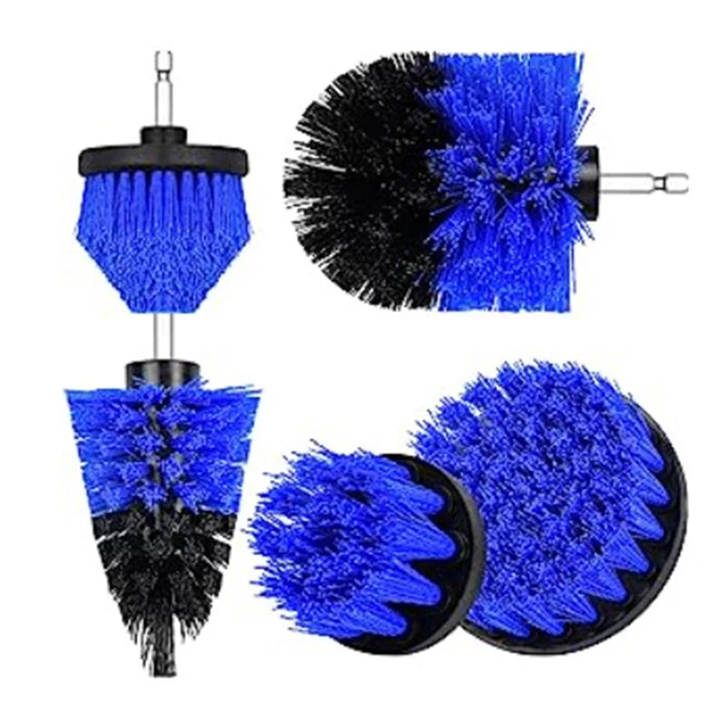 11pcs Electric Drill Brush Head Cleaning Household Universal Tapered Tools Floor Tile Polishing Kitchen Bathroom Car Wash Set
