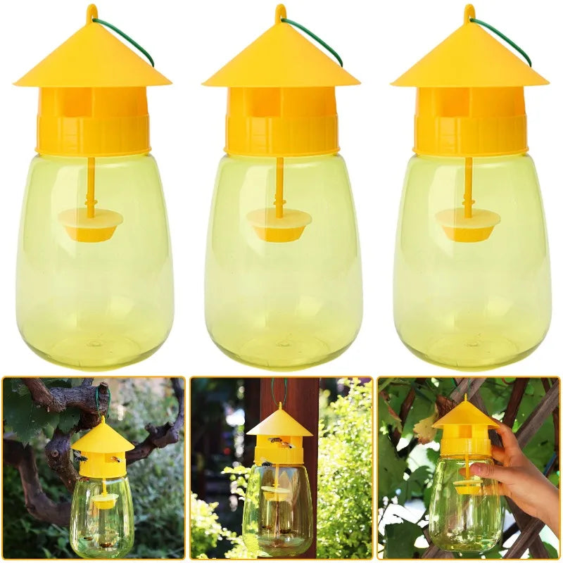 Fruit Fly Trap Reusable Plastic Insect Catcher Trap Transparent Environmentally Anti Flies Home Garden Orchard Pest Control Tool