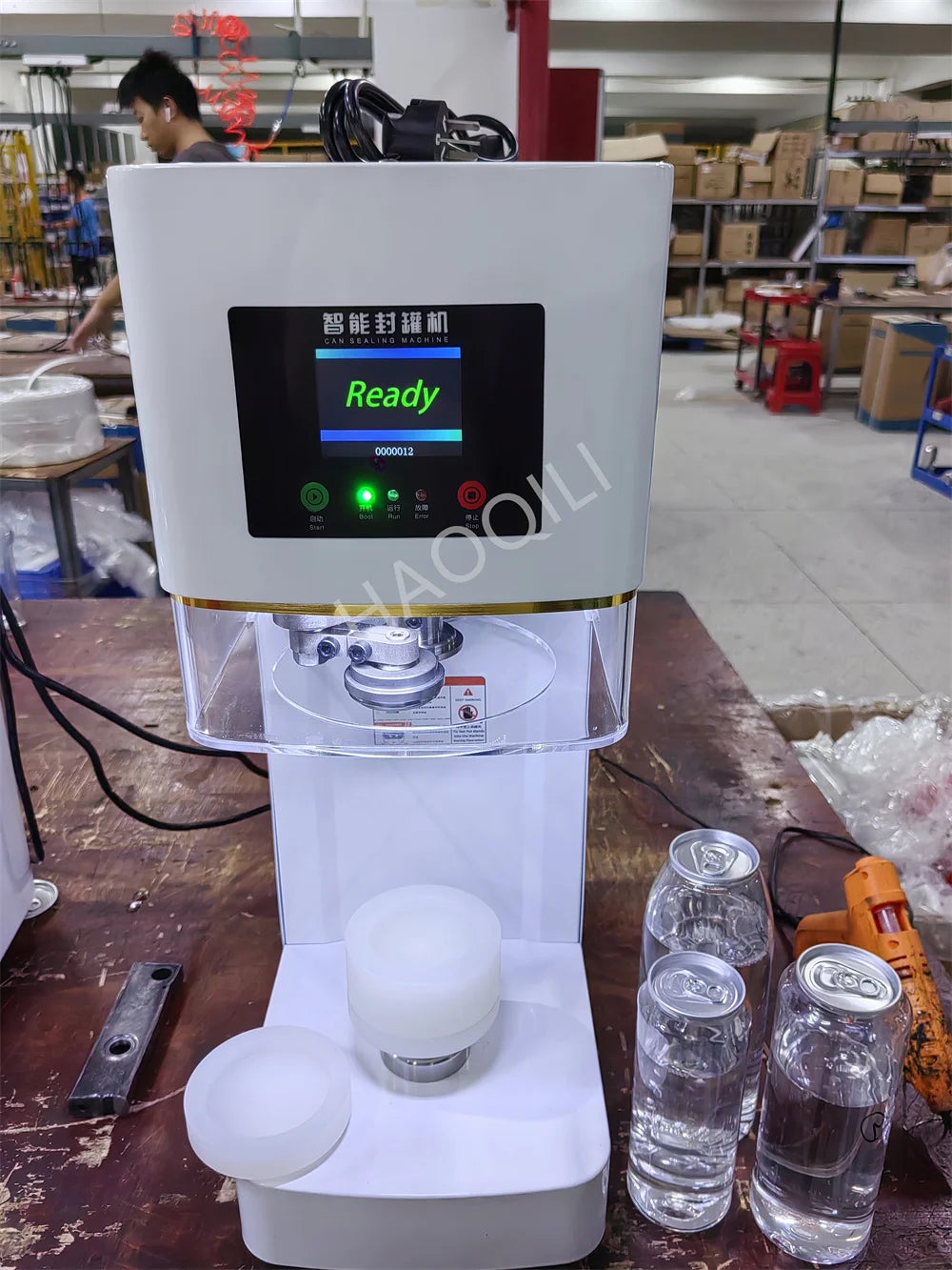 Commercial Can Sealing Machine 330/500/650ml Can Sealer 55mm Caliber Milk Tea Beverage Bottle PET Aluminum Bottle