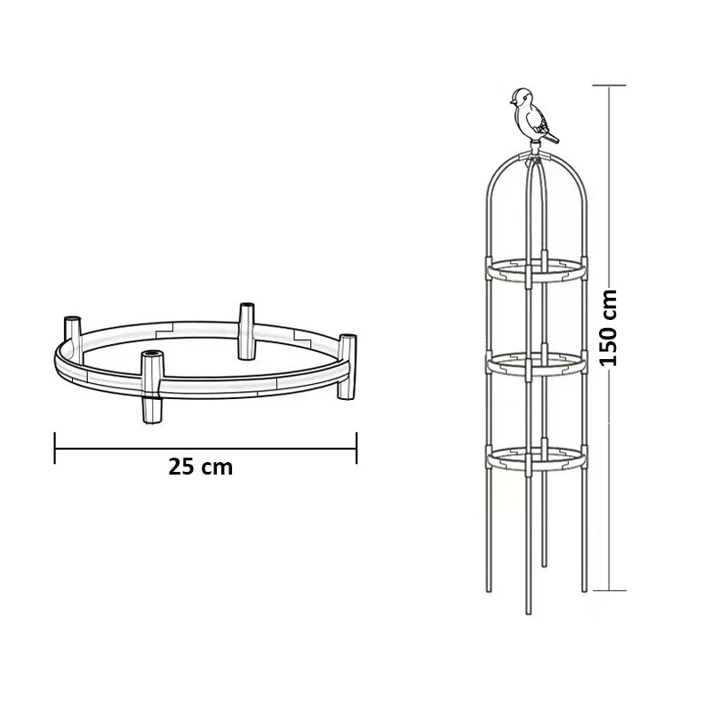 Climbing Plant Trellis Garden Tomato Support Cages For Flowers Plants Support Frame Trellis Climbing DIY Flower Vines Pot Stand