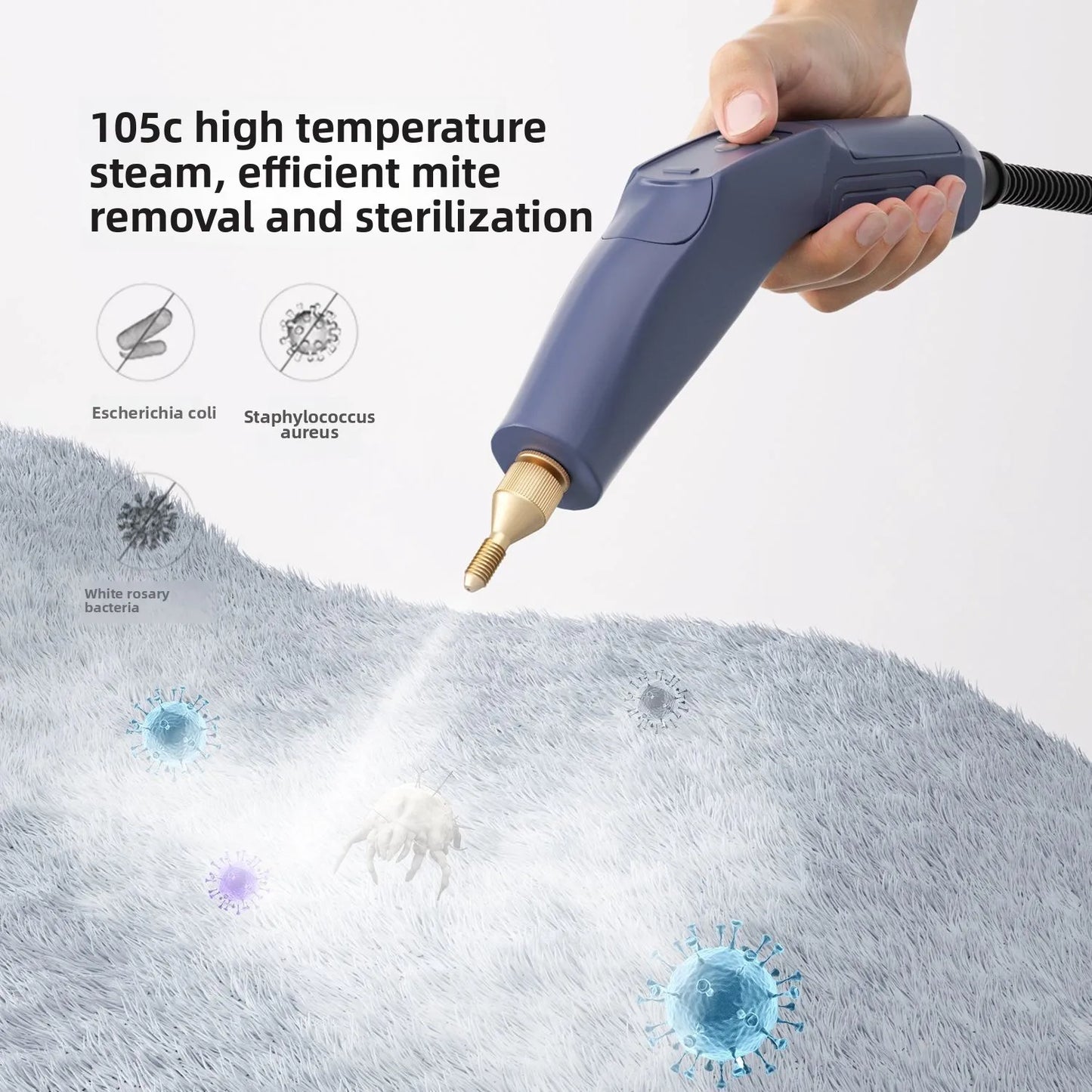 Handheld Steam Cleaner, High-Temperature Steam Sanitizer Adjustable Steam pressure 30s Fast Heating Kitchen Grease Cleaner