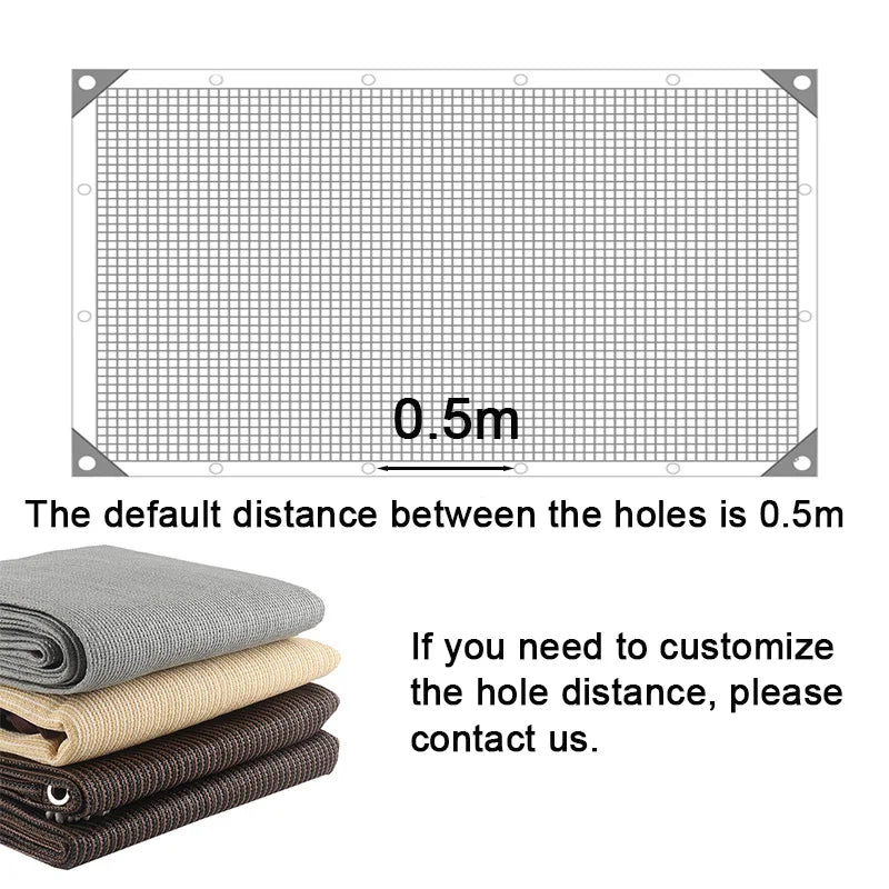 Beige Balcony Privacy HDPE Screen Fence Windscreen Cover Fabric Shade Netting UV Protection for Patio Backyard Porch Railing