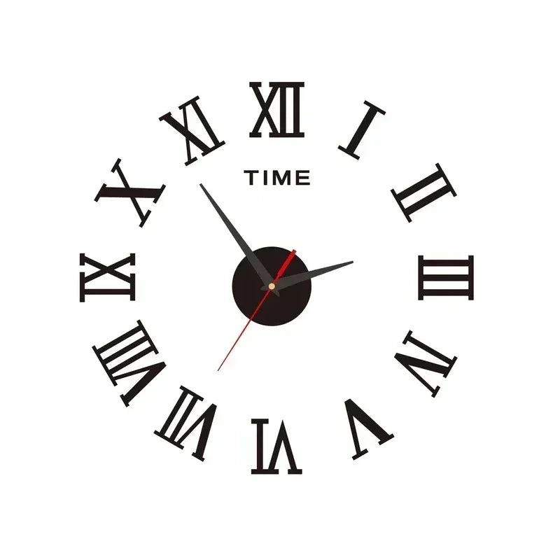 3D Luminous Wall Clock Frameless Acrylic DIY Digital Clock Wall Stickers Mute Clock for Office Living Room Bedroom Wall Decor