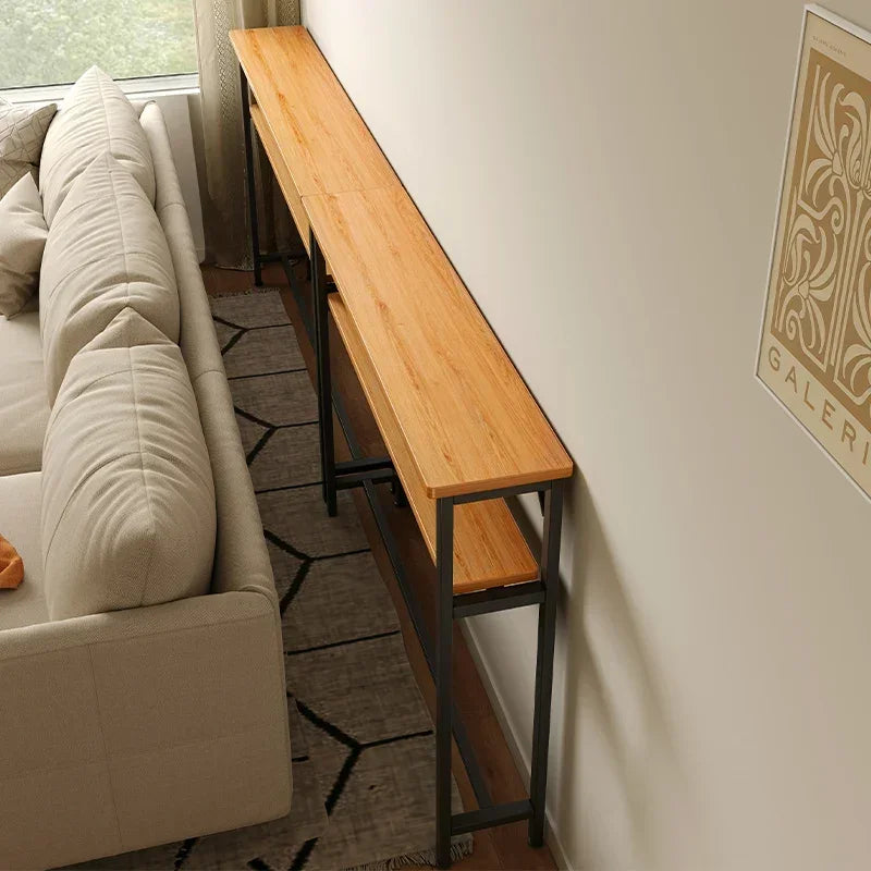 Rear Sofa Gap Table Narrow Side Table Multi-functional Living Room Long Partition Rack Bed Tail Storage Space-Saving Furniture