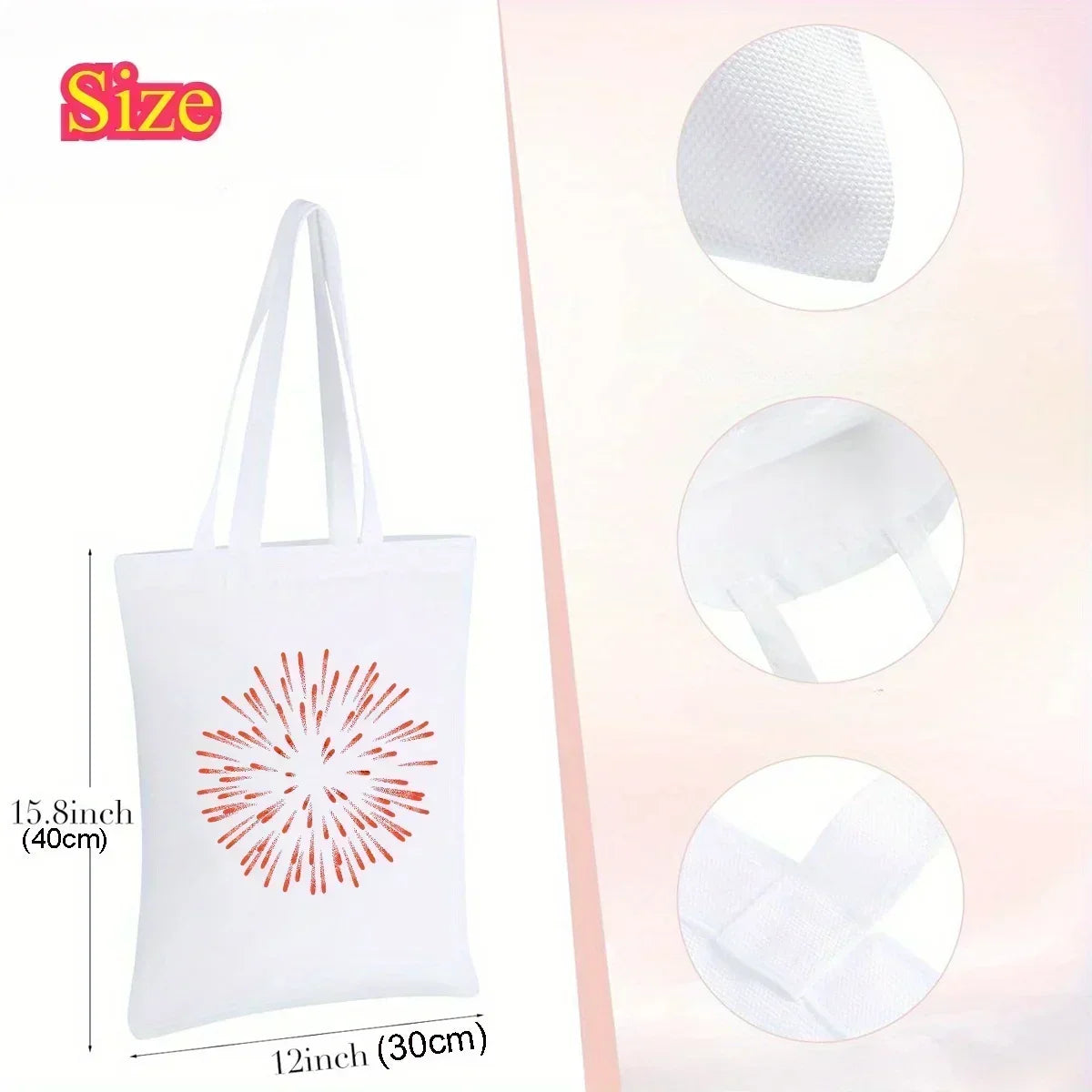 3/6 Pcs Blank Tote Bags 30x40cm for DIY Crafts, Painting, Shopping, and Grocery Use