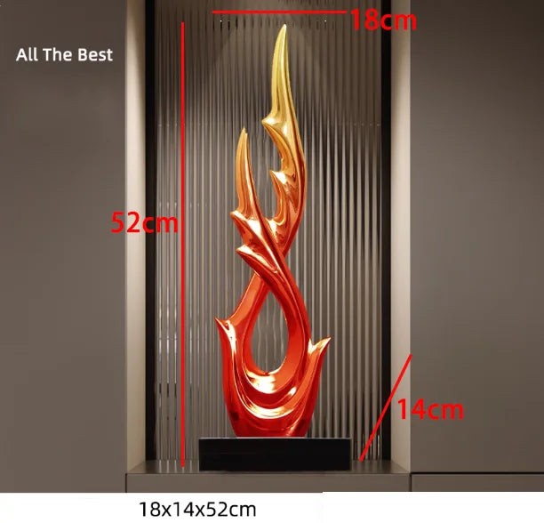 Marble Base Resin Sculpture Fenghshui Decoration Housewarming Gifts Home Livingroom Ornaments Office Study Accessories Crafts