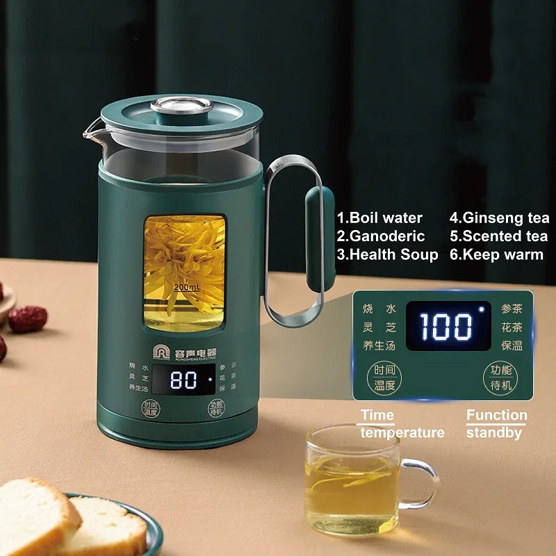 600ml Smart Tea Maker Portable Mini Health Pot Home Travel Multi-function Electric Kettle Automatic keep warm Kettle 220V