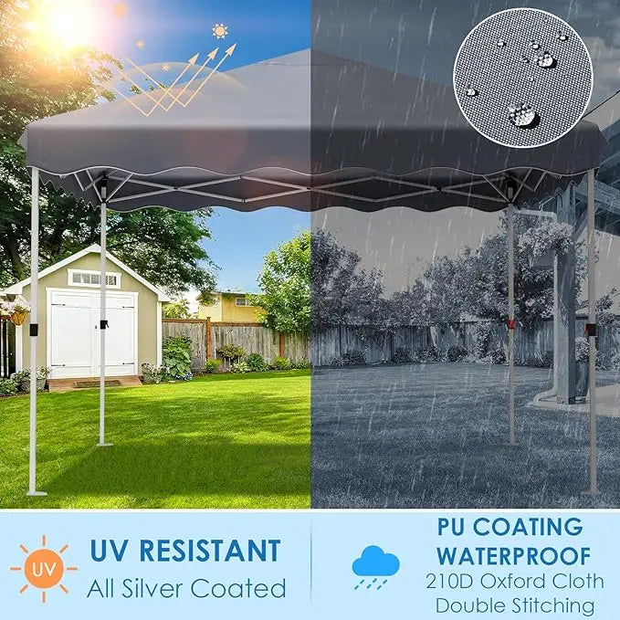 3x3M Gazebo Tent Pop up Canopy Instant with Bag Bonus 4 Weight Sandbags,& Carry Bag Foldable Shelter Outdoor Garden Tent