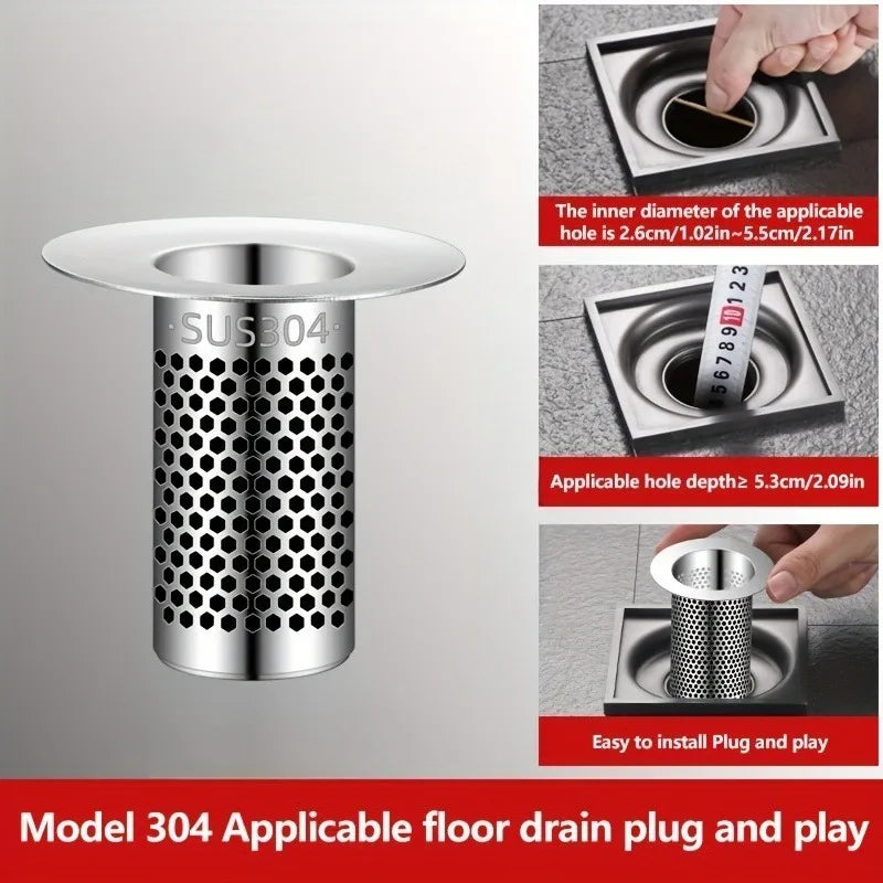1pc Drain Filter , Bathroom Sink & Shower Drain Catcher, Suitable for Kitchen and Bathroom Drain Protection