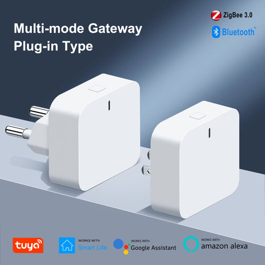 KEMEK Tuya ZigBee Gateway Hub Plug-in Type ZigBee/Bluetooth Multi-mode Gateway Bridge for Smart Home Automation Work with Alexa
