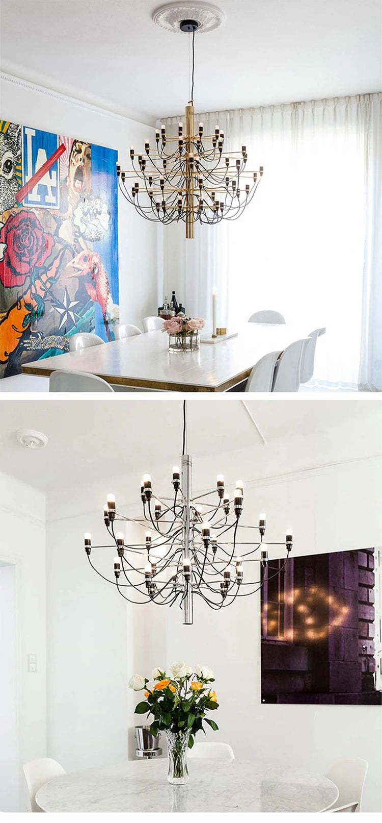 Modern Led Ceiling Chandelier Replica Pendant Lights Luxury Flo Suspension Lamp Living Room Hotel Kitchen Decor Hanging Lustre