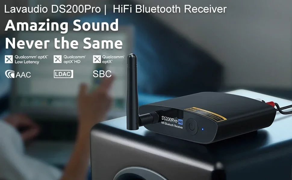 1Mii DS200Pro HiFi 5.2 Music Receiver for Home Stereo with Audiophile DAC aptX HD & LDAC