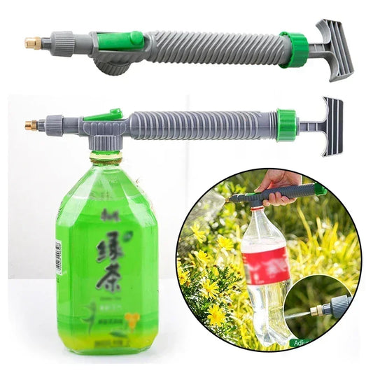 Sprayer Adjustable Drink Bottle Spray Head Nozzle High Pressure Air Pump Garden Watering Sprayer Manual Agriculture Tool