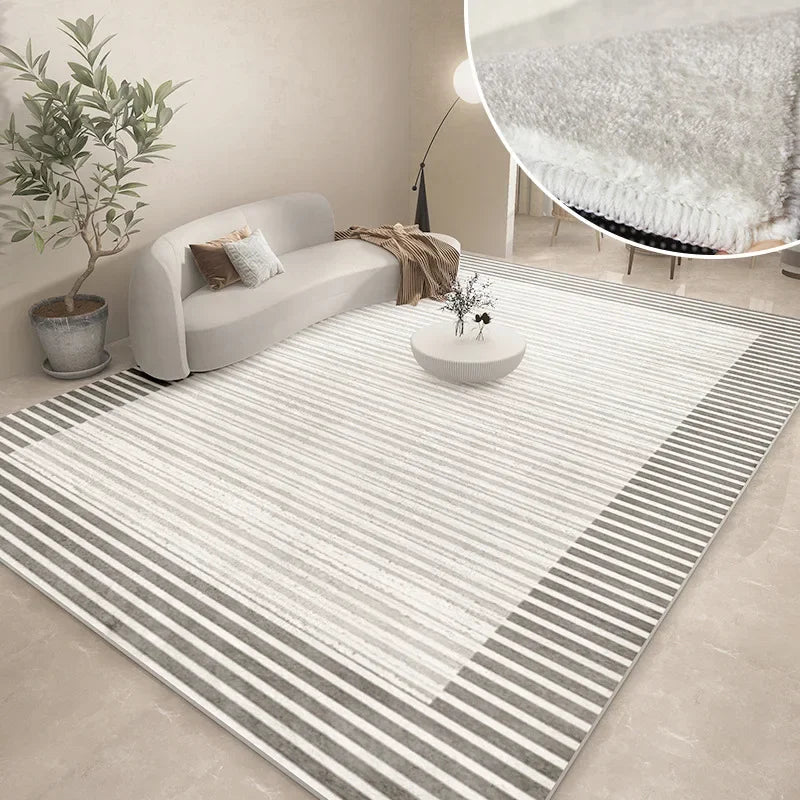 Thickened Study Carpet Modern Abstract Carpets for Living Room Home Washable Plush Floor Mat Minimalist Bedroom Decor Art Rug