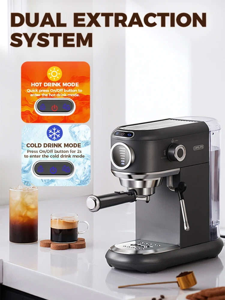 Cafelffe 4in1 Cappuccino Coffee Machine Dolce gusto Nes Capsule Espresso Maker ESE Pod Ground Gift for Lover,Dad,Mom Cafetera