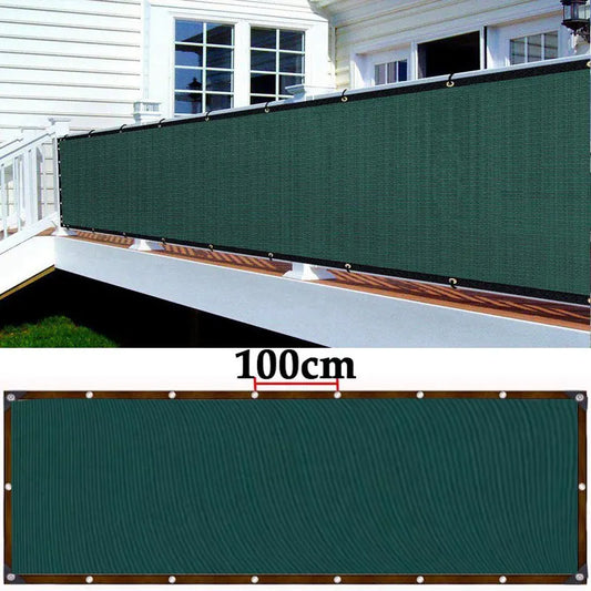 Balcony Privacy Screen Fence Netting 0.6/0.8/0.9/1.2/1.5m Height Patio Railing Fencing Cover UV-Resistant Garden Sunshade Net