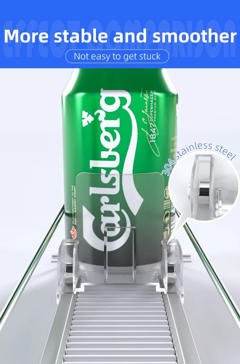 Beverage Spring Pusher Glide for Fridge Automatic Drink Propeller Bottle Rack Cans Organizer Refrigerator Drink Dispenser Shelf